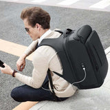 Business Backpack - Waterproof Compact Design - Top-Down View