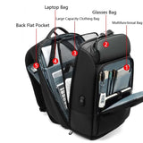 Business Backpack - Waterproof Compact Design - Low Angle