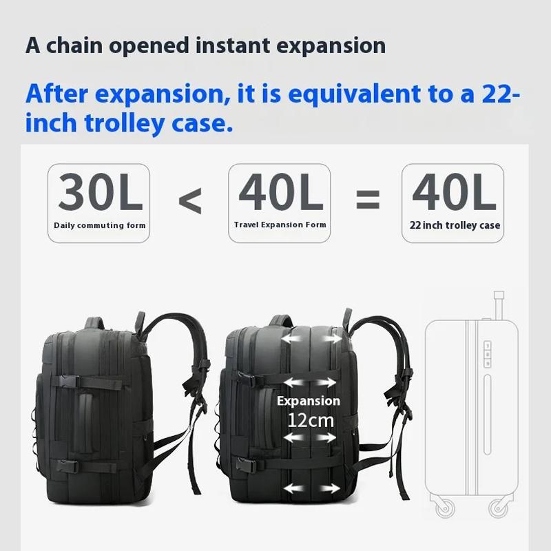 Large Capacity Business Backpack For Men - Black