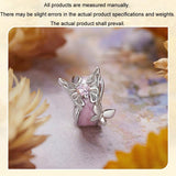 925 Sterling Silver Platinum Butterfly Silicone Diy Beads - 45-Degree Angle