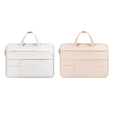 13.3 Waterproof Laptop Bag - Wearable Durable - Creamy-White - Side View