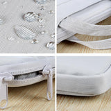 13.3 Waterproof Laptop Bag - Wearable Durable - Creamy-White - Rear View