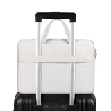 13.3 Waterproof Laptop Bag - Wearable Durable - Creamy-White - Low Angle