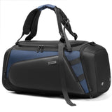 Separate Wet / Dry Large Gym Bag - Blue - Front View