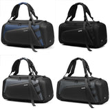 Separate Wet / Dry Large Gym Bag - Blue - Side View