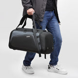 Separate Wet / Dry Large Gym Bag - Blue - Top-Down View