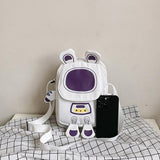 Lightweight Cartoon Crossbody Bag For Students - Blue - Extra Image