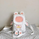 Lightweight Cartoon Crossbody Bag For Students - Blue - Extra Image
