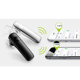 Wireless Bluetooth Earphone - M165 Car Ear Hanging Type - Black - Top-Down View