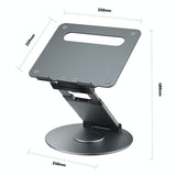 Adjustable 360 Degree Rotating Laptop Stand for 10-17 Inch Devices - Silver - Extra Image