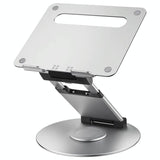 Adjustable 360 Degree Rotating Laptop Stand for 10-17 Inch Devices - Silver - Extra Image