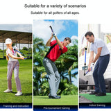 Adjustable Golf Swing Trainer for Beginners - Foldable & Corrective - Black - 45-Degree Angle