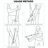 Adjustable Golf Swing Trainer for Beginners - Foldable & Corrective - Black - Rear View