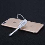 Handsfree Bluetooth Earphone with Mic for Iphone - Black / Silver - 45-Degree Angle