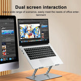 Upgrade your Workspace with Lenovo Thinkplus Laptop Holder - Silver - Low Angle