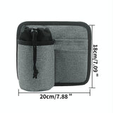 Portable Luggage Bag with Cup Holder - Gray - Side View