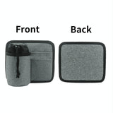 Portable Luggage Bag with Cup Holder - Gray - 45-Degree Angle