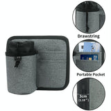 Portable Luggage Bag with Cup Holder - Gray - Rear View
