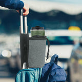Portable Luggage Bag with Cup Holder - Gray - Close-Up Angle