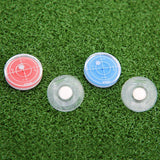 Magnetic Golf Cap Clip with Ball Marker - Mk011 - Red - Top-Down View