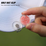 Magnetic Golf Cap Clip with Ball Marker - Mk011 - Red - 45-Degree Angle