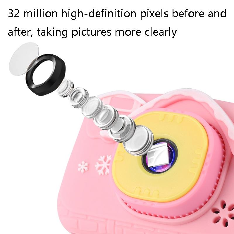 Mini Children Camera with 2.0 Hd Screen - V8 Digital Toy Camera - Pink