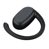 Wireless Single Ear Bluetooth Earphone - Hanging Ear Design - Black - Front View