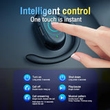 Wireless Single Ear Bluetooth Earphone - Hanging Ear Design - Black