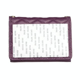 Horizontal Card Bag Mobile Phone Back Sticker With Metal Buckle - Dark Purple