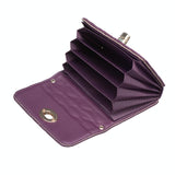 Horizontal Card Bag Mobile Phone Back Sticker With Metal Buckle - Dark Purple - Extra Image