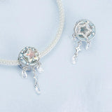 925 Sterling Silver Dreamcatcher Tassel Beads - Top-Down View