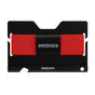 Multi Function Aluminum Card Holder For Men & Women Elastic Band Wallet - Red