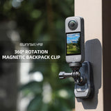 360 Degree Swivel Backpack Clip for Magnetic Action Camera Mount - Top-Down View