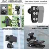 360 Degree Swivel Backpack Clip for Magnetic Action Camera Mount - Low Angle