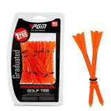 30 Adjustable Golf Tees with 83mm Height Limit - Set of 30 - White - Front View