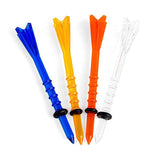 30 Adjustable Golf Tees with 83mm Height Limit - Set of 30 - White - Top-Down View
