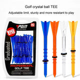 30 Adjustable Golf Tees with 83mm Height Limit - Set of 30 - White - Rear View