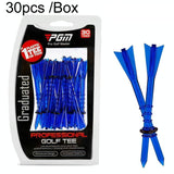 30 Adjustable Golf Tees with 83mm Height Limit - Set of 30 - White - Extra Image