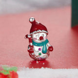 925 Sterling Silver Snowman Bracelet Beads - Side View