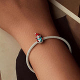 925 Sterling Silver Snowman Bracelet Beads - Close-Up Angle
