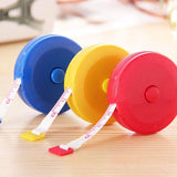 4-pack Mini Retractable Tape Measure - 1.5m Plastic Cute Automatic (random Color Delivery) - Side View