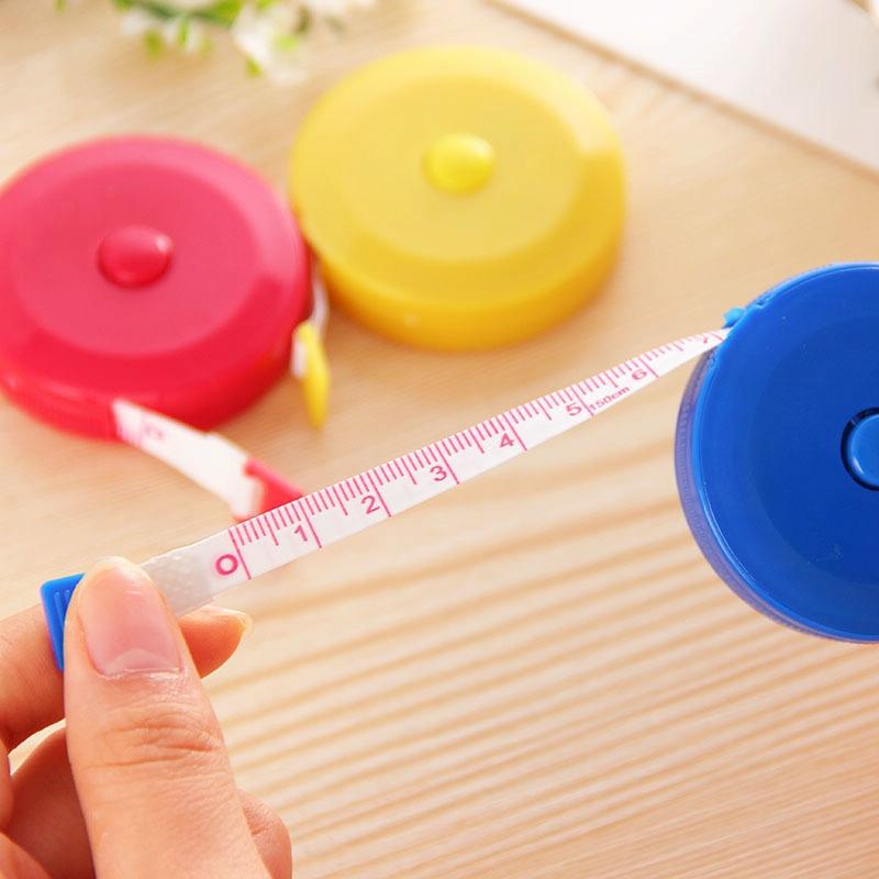 4-pack Mini Retractable Tape Measure - 1.5m Plastic Cute Automatic (random Color Delivery)
