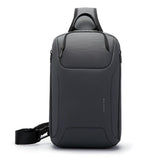 Men Chest Bag Business Shoulder Crossbody Bag - Black