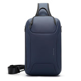 Men Chest Bag Business Shoulder Crossbody Bag - Black