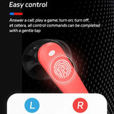 Wireless Noise-cancelling Bluetooth Earbuds - Music Cube - Red Blue - Rear View