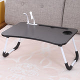 Portable Folding Desk with Fan & Lamp - Compact Design - Cool Black - Extra Image