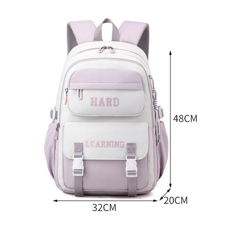 Versatile 15.6 Backpack for School & Work - Casual Design - Purple White