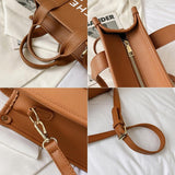 Stylish Pu Leather Crossbody Tote For Women - Small Black - 45-Degree Angle