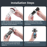 Waterproof Diving Housing for Dji Pocket 3 - 40m Depth - Transparent Handle - Rear View