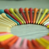 40 Wooden Golf Tees with Ball Holder - 42Mm - Close-Up Angle